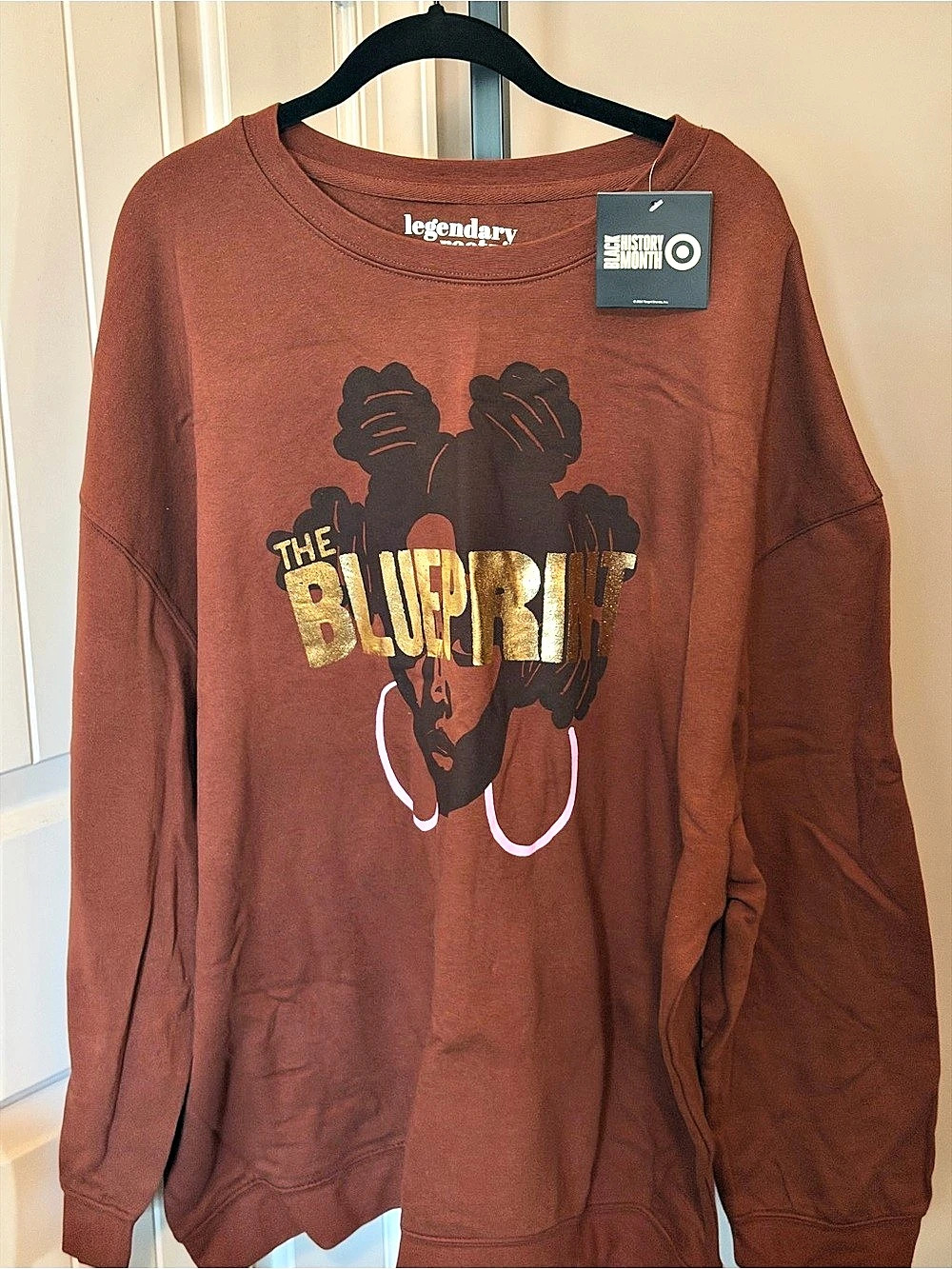 BNWT- Plus Size Women - legendary rootz The Blueprint Sweatshirt Graphic Brown 2